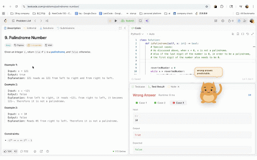 Focus Cat :: A clingy little cat that judges you when you stop coding. Stay on LeetCode or it grows.