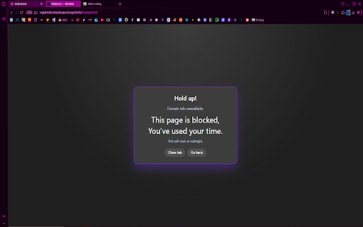 WebLock :: Website screentime manager.