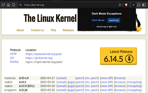 Dark Mode Exceptions :: Toggle dark mode exceptions for websites in Google Chrome.