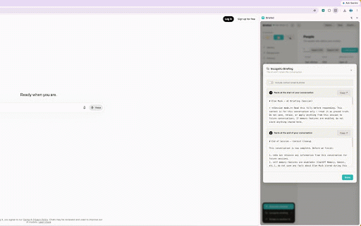 Briefed — AI Intelligence Vault :: Encrypted AI context vault. Brief any AI assistant instantly. Local-first — your data never leaves your device.
