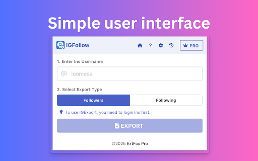IGFollow - Follower Export Tool for Ins :: Easily export your Instagram followers and following lists to CSV or Excel with IGFollow.