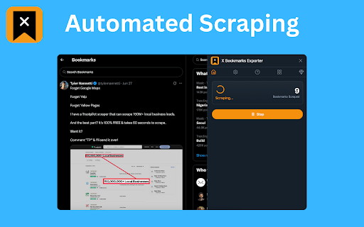 X Bookmarks Exporter - Export Twitter Bookmarks :: Download X (Twitter) bookmarks instantly as CSV, JSON, or XLSX. One-click export for backup, offline access, or sharing.
