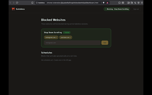 Gateles :: Block distracting websites during your meditation sessions.