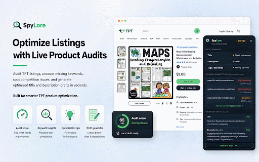 SpyLore — TPT Keyword Research & SEO Tool :: Your SpyLore workspace for TPT keyword research, listing audits, store insights, saved ideas and seasonal planning.
