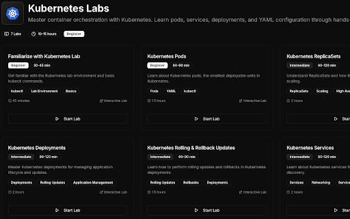 KodeKloud Studio - Get easy access to Free Labs, Playgrounds & Videos :: Free hands-on Labs, Playgrounds & Videos for DevOps, Docker, Kubernetes and more — available as your new tab page.