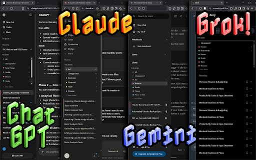 AI Chat Folders — Organize ChatGPT, Claude, Gemini & Grok :: Unlimited free folders for ChatGPT, Claude, Gemini, and Grok. Local-first. Formatted Markdown export included.