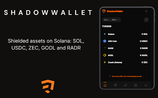 ShadowWallet :: Private Solana wallet with zero-knowledge proofs