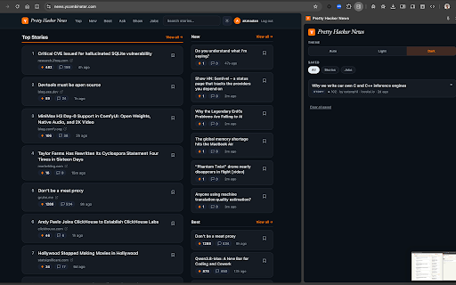 Pretty Hacker News :: Read YC Hacker News in a more UI friendly way with support of saving stories & jobs