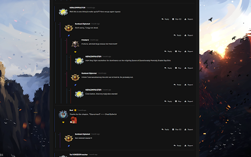 UI Improvements for Royal Road :: Filter and re-lay-out Royal Road fiction lists, hide fictions for good, and improve chapter typography and comments.