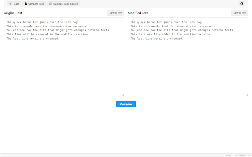 Diff Checker :: Online diff checker for text & code with AI summaries. Quickly check diff, text compare and find the difference between versions