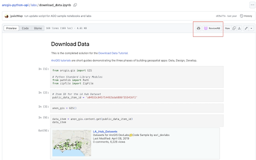 ReviewNB :: Add ReviewNB links to GitHub UI for easy Jupyter notebook reviews. 100% local, privacy-first extension.