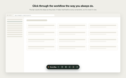 Docssier Capture :: Click through a workflow and get a numbered, screenshotted draft guide in Docssier.