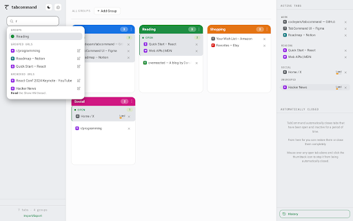 TabCommand :: Command Central for your browsing experience.