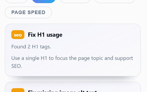 PageRay - Instant Landing Page Auditor :: One-click landing page audit: SEO, AI SEO, speed metrics, pixel detection & tech Stack.