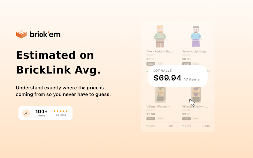 brick'em: Scan Minifigures 20x Faster :: Scan LEGO minifigures from any webpage. Get instant prices.