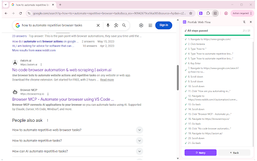 Postlab Web Oven :: Record and replay browser workflows