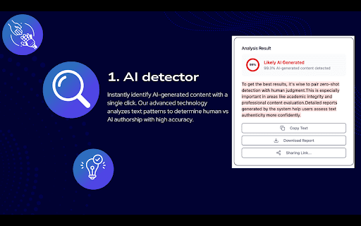 Detecting-ai.com: AI Detector, Humanizer & Fact Checker :: Highlight text to analyze with AI detection, plagiarism checker, humanizer, and fact checker.