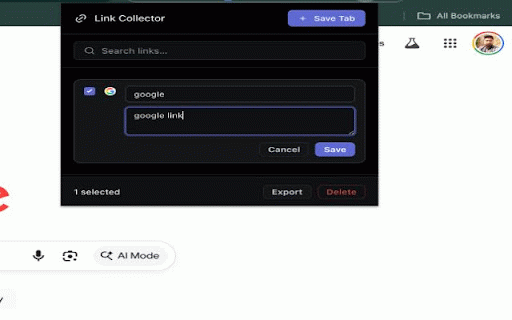 Link Collector :: Save, manage, and export your browser links in one click. Offline-first, no tracking.