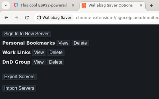 Wallabag Saver :: Save pages to one or more Wallabag servers.