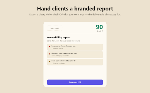 Loupe — WCAG Accessibility Checker :: Free WCAG accessibility checker. Scan any page for contrast, alt-text, ARIA & label issues in plain English, with client reports.
