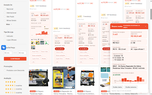 Shopee Scraper: Export Products & Sales to Excel/CSV :: See sales and estimated revenue on every Shopee product, and export search, category or shop to Excel/CSV. Reviews too.