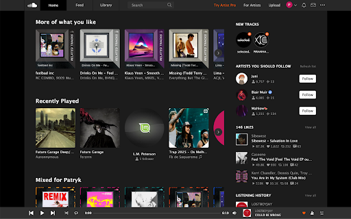 Amply - SoundCloud Classic Theme & Settings :: 2025 • Open-source • Bring back SoundCloud Classic Theme (Dark Mode compatible), change fonts, disable notifications... and more.