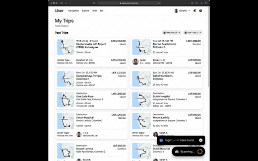 Uber Rides Spending Tracker :: Track your Uber ride spending with auto-scan, monthly charts, filters, and CSV export.