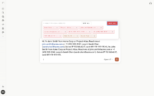 SecurePaste :: Mask sensitive data before sending to LLMs. Auto-restore in responses. Local-only, zero telemetry.