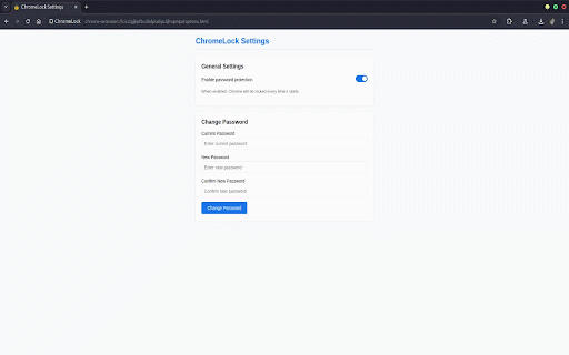 ChromeLock :: Locks Chrome browser with password protection