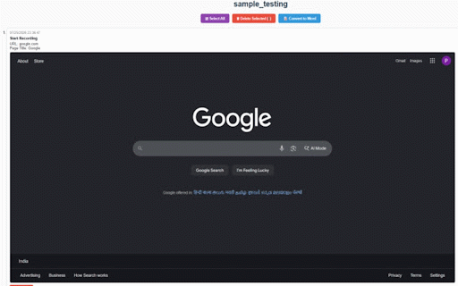Simple Steps Recorder :: Record browser interactions with screenshots and generate step-by-step documentation for QA.
