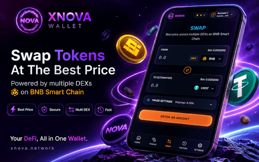 XNOVA WALLET :: Self-custodial multi-chain crypto wallet. Send, receive, swap tokens, and track your portfolio in-browser. Your keys, your crypto.