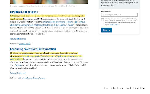 LookUp :: Highlight important text in web articles and save them as PDFs