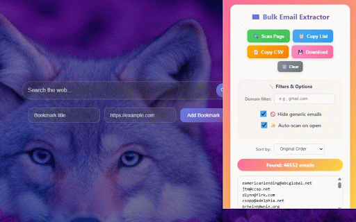 Bulk Email Extractor - Collect Emails from Websites with Single Click :: Extract emails from websites instantly. This extension scans pages & collects addresses with one click. Perfect for lead generation.