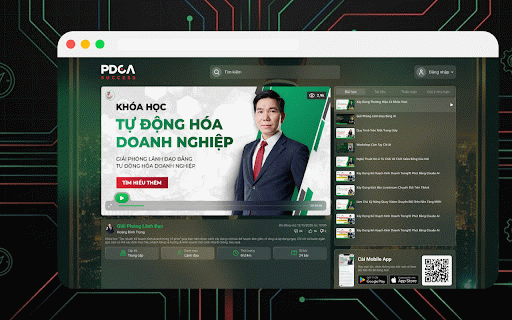 PDCA :: Truy cập nhanh khóa học, theo dõi tiến độ và học bài mọi lúc, mọi nơi ngay trên trình duyệt.