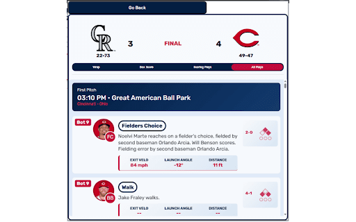 MLB Scoreboard :: View live scores, stats, and results for all things Baseball in real time.