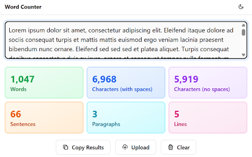 Word Counter :: Count the number of words in your text content.