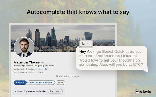Clodo Copilot: AI for LinkedIn :: The AI copilot for LinkedIn outbound. Book more meetings with qualified leads. Outbound on LinkedIn that turns into real pipeline.