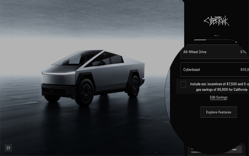 Tesla Website Savings and Incentive Checkbox Automatic Deselector :: Automatically deselects 'Include 5-year est. gas savings' and 'Include $7,500 Federal Tax Credit' on the Tesla US website.