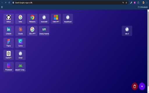 Infinite Shortcuts :: Make your newtab a home for all your bookmarks and important links with a screenful of shortcuts!