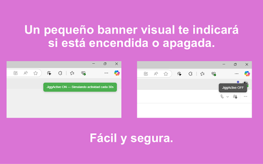 JiggActive Presence :: Simula actividad para mantener tu estado activo.