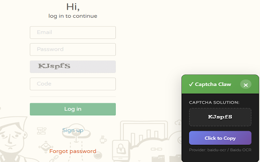Captcha Claw :: Solve CAPTCHAs using OpenAI API, Ollama, and Baidu OCR with a simple right-click.