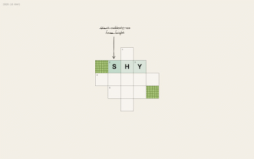 Across Tab :: A tiny crossword on every new tab. Handwritten clues, paper tiles, a new grid when you finish.