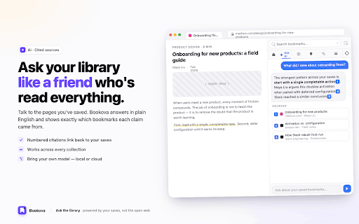 Bookova :: AI-powered bookmark manager with fuzzy search, collections, and local LLM analysis