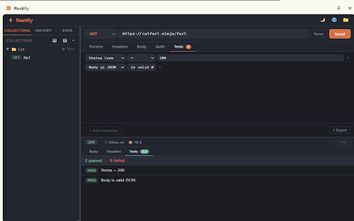 Restify – API Client :: A free, lightweight Postman-like API client built right into Chrome's side panel.