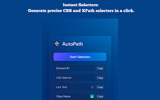 autoPath :: A Chrome extension that lets QA engineers hover, click, and instantly copy any element’s CSS selector or XPath.
