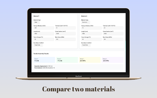 TEC - Thermal Expansion Calculator :: Engineering tool for thermal expansion analysis and material property calculations