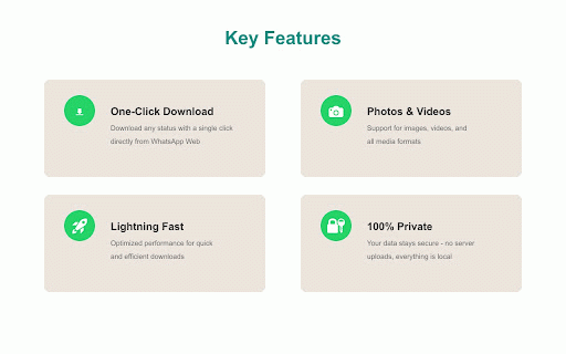 WhatsApp Status Downloader :: A Chrome extension to download WhatsApp Web statuses (photos and videos)