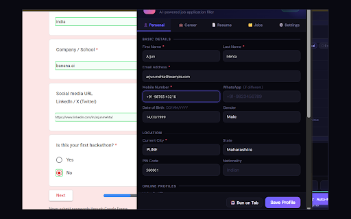 FormFill AI – Auto Job Application Filler :: Auto-fill job applications with AI. Reads your resume, writes tailored answers. Needs your own free Groq API key.