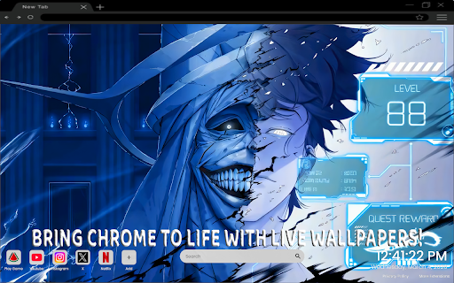 Sung Jinwoo Statue of God Live Wallpaper :: One of the most epic anime live wallpapers for Chrome – featuring Sung Jinwoo and the Statue of God.