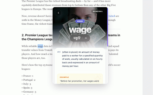 Lingro: Translate, Save & Learn :: Instant context-aware translator. Save vocabulary with images and examples to master languages while browsing.
